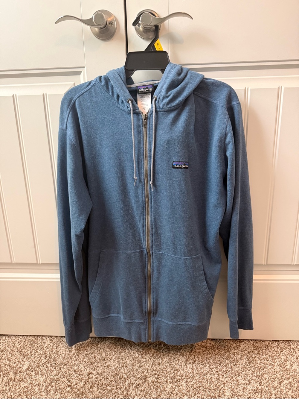 Patagonia Dusty Blue Organic Cotton Zip Hoodie